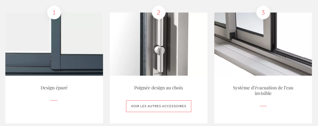 Menuiserie aluminium Fenetres aluminium K Line Portes aluminium K Line Coulissants aluminium K Line Fabrication francaise Sur mesure Isolation thermique Aiguilles 13